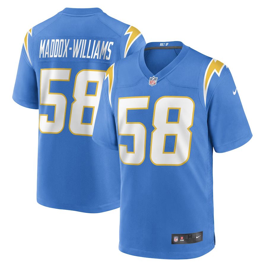 Men Los Angeles Chargers #58 Tyreek Maddox-Williams Nike Powder Blue Game Player NFL Jersey